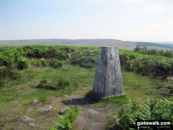 Walk d310 Dobb Edge and Chatsworth Park from Chatsworth House - Birchen Edge summit trig point