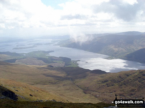 Walk st111 Ben Lomond from Rowardennan - Loch Lomond from Ben Lomond