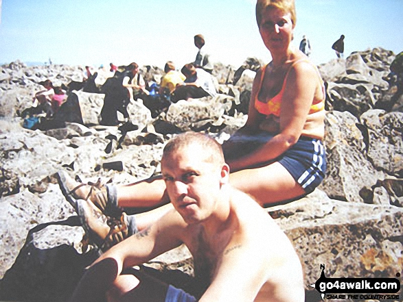 Gillian and Anthony Smith on Ben Nevis in Ben Nevis, The Aonachs and The Grey Corries Highland Scotland