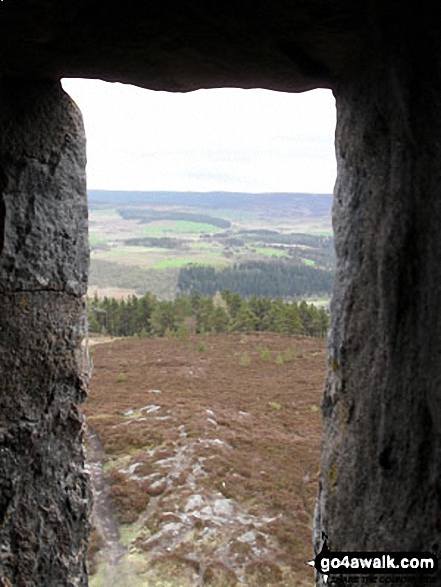 The view from General Burnett's Monument (aka Scolty Tower) on the summit of Scolty Hill, south west of Banchory 