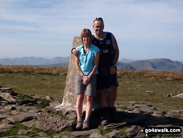 Walk c220 Helvellyn via Striding Edge from Glenridding - On the summit of Helvellyn