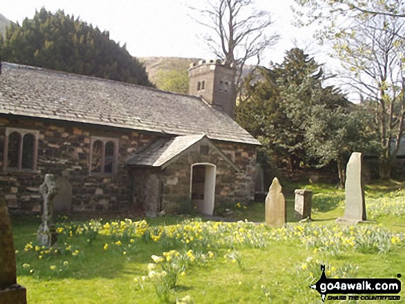 Walk c433 The St John's in the Vale Skyline from Legburthwaite - St John's in the Vale Church