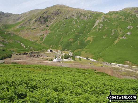 Walk c254 The Old Man of Coniston and Brim Fell from Coniston - Old quarry workers dwellings at Crowberry Haws near the foot of The Old Man of Coniston