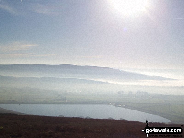 Walk ny272 Crookrise Crag Top, Rylestone Fell and Embsay Moor from Embsay - Embsay Reservoir from Embsay Moor