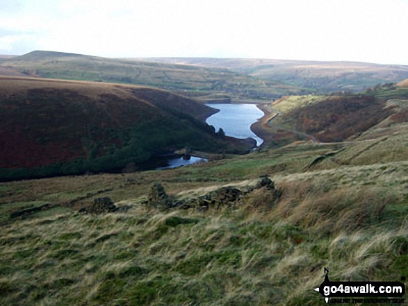 Walk wy106 West Nab and Horseley Head Moss from Meltham - Blakeley Reservoir and Butterley Reservoir from Horseley Head Moss