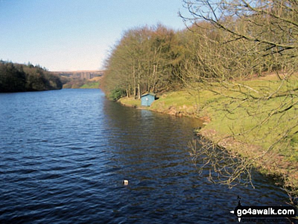 Walk wy171 Dog Hill (Rishworth Moor) from Ryburn Reservoir - Ryburn Reservoir