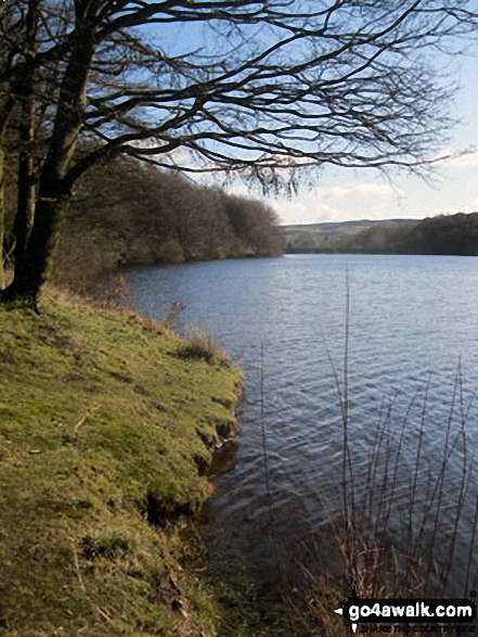 Walk wy171 Dog Hill (Rishworth Moor) from Ryburn Reservoir - Ryburn Reservoir