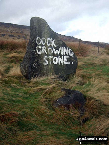 The Cock Crowing Stone on Meltham Moor 