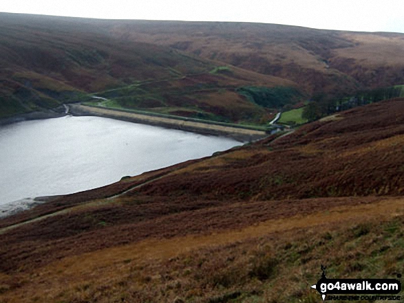 Walk wy106 West Nab and Horseley Head Moss from Meltham - Wessenden Reservoir from Horseley Head Moss