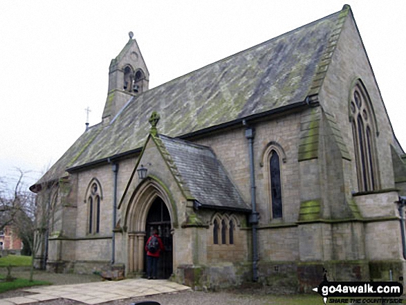 Walk sh143 Welshampton from The Mere, Ellesmere - Welshampton Church