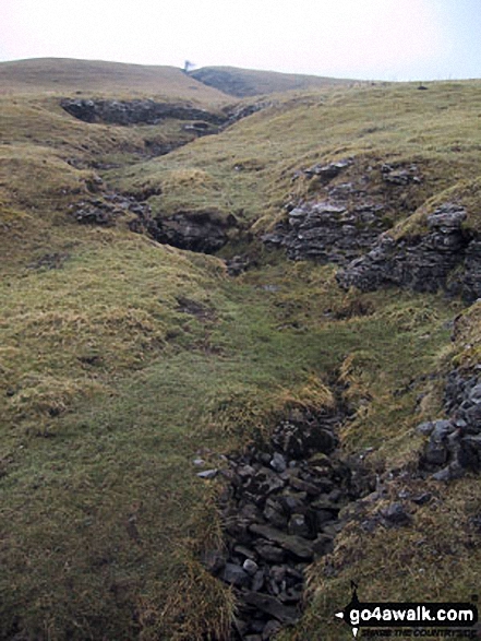 Walk ny133 Yockenthwaite from Buckden - Climbing Yockenthwaite Moor via Strans Gill