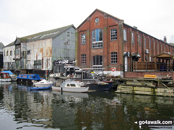 The Richmond Hill area of Norwich from the River Wensum 