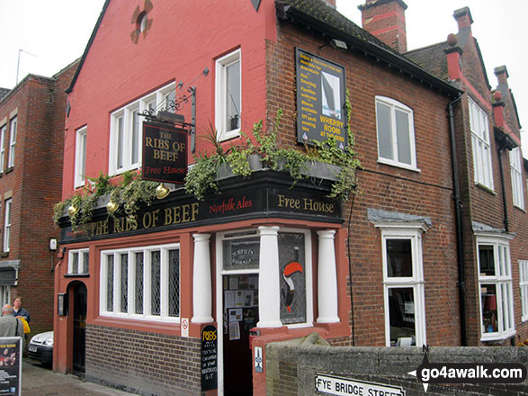 The Ribs of Beef, Norwich The original 14th century building on the site of The Ribs of Beef was largely destroyed in The Great Fire in 1507. It was rebuilt and became a public house in 1743.