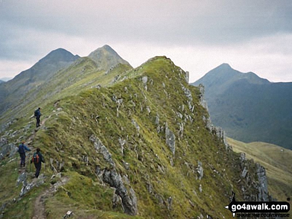 My wife and friends on the Five Sisters of Kintail Ridge 