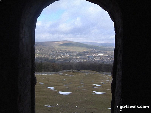 Walk d148 Grinlow Tower (Solomon's Temple) and Stanley Moor from Buxton Country Park - North from within Solomon's Temple, Buxton Country Park