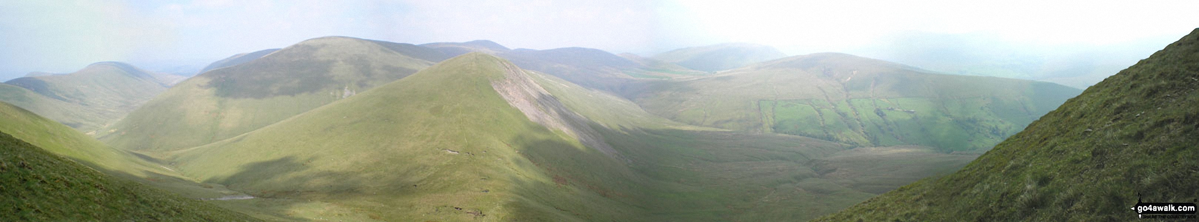 Walk c336 Calders, The Calf and Yarlside via Cautley Spout from The Cross Keys - West Fell, Hooksey, Randygill Top, Kensgriff and Wandale Hill from Yarlside