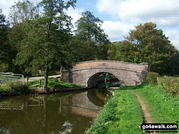 Walk s110 Consall Forge and The Caldon Canal from Ipstones - Bridge on The Caldon Canal near Cheddleton