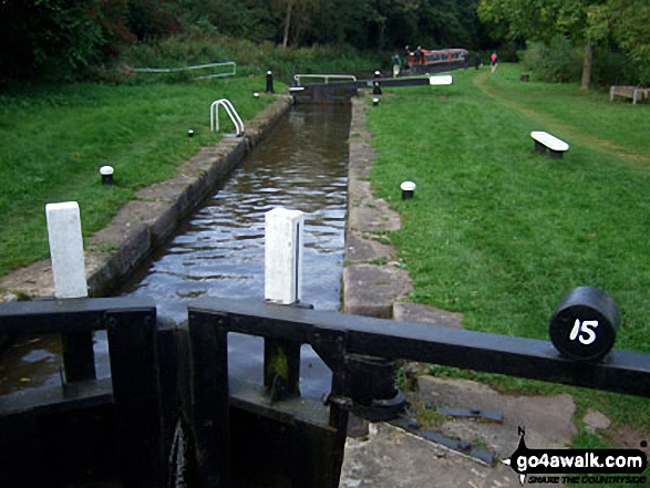 Lock 15 on The Caldon Canal near Cheddleton 