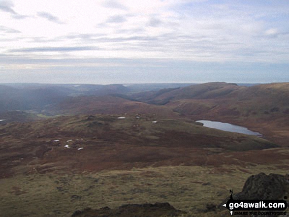 Walk c166 The Scafell Masiff from Wha House Farm, Eskdale - Burnmoor Tarn from Slight Side