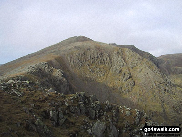 Walk c453 The Scafell Mountains from Wasdale Head, Wast Water - Sca Fell from Slight Side