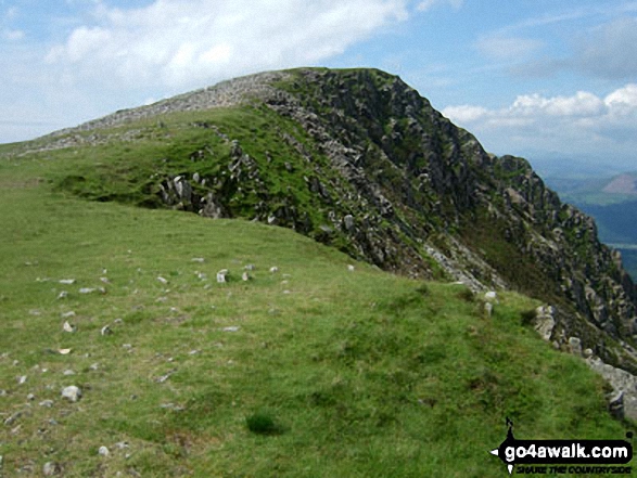 Walk gw152 Cadair Idris (Penygadair), Mynydd Moel, Cyfrwy and Gau Craig via The Pony Path - Cyfrwy from The Pony Path up Cadair Idris (Penygadair)