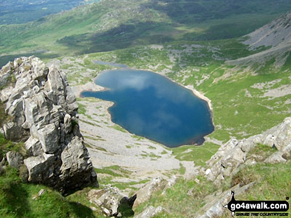 Walk gw156 Cadair Idris (Penygadair) via The Fox's Path - Llyn y Gadair from The Pony Path up Cadair Idris (Penygadair)