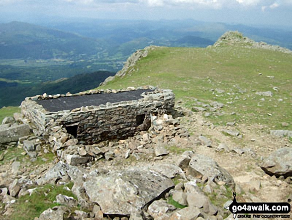 Walk gw137 Cadair Idris (Penygadair), Mynydd Moel, Craig Cwm Amarch and Cyfrwy via The Fox's Path - Cadair Idris (Penygadair) summit shelter