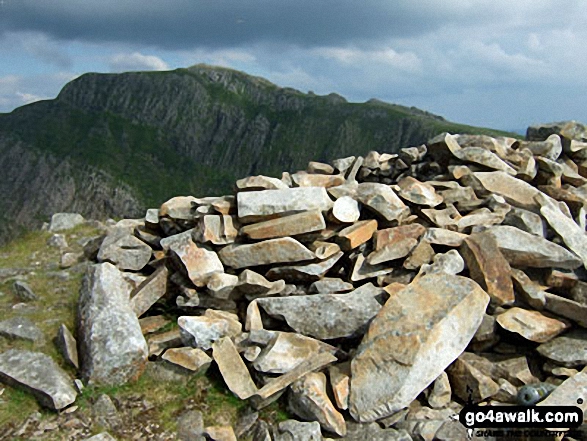 Walk gw152 Cadair Idris (Penygadair), Mynydd Moel, Cyfrwy and Gau Craig via The Pony Path - Cadair Idris (Penygadair) from Cyfrwy summit cairn