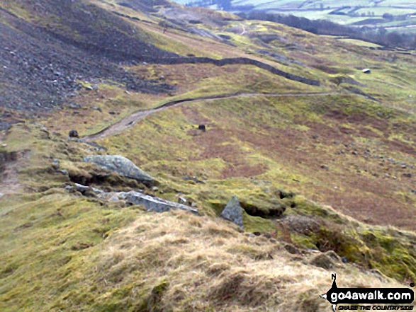 The track up to Whitehouse Farm from High Fremington