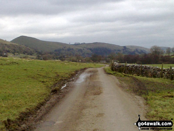 Walk s185 Hollinsclough and Earl Sterndale from Longnor - North East to Chrome Hill from where the footpath joins road into Hollinsclough