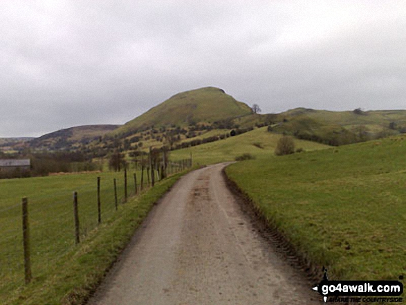 Looking West back to Chrome Hill from the footpath into Glutton Bridge