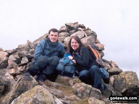 Me and Jamie on Middle Fell in Lake District Cumbria England