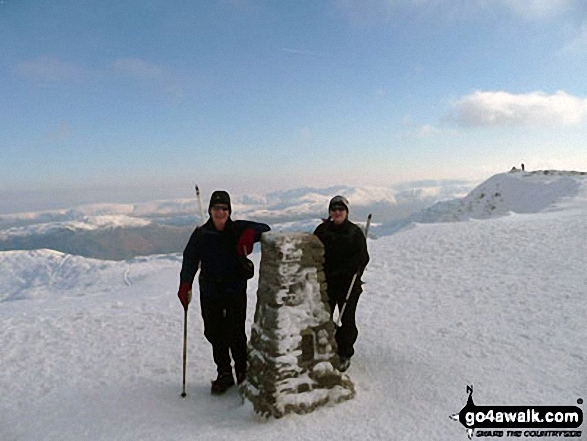 Me and my father John at the summit of Helvellyn at the beginning of Feb 2012 