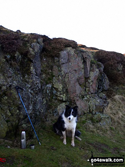 Lunch time on the summit of Caer Caradoc Hill 