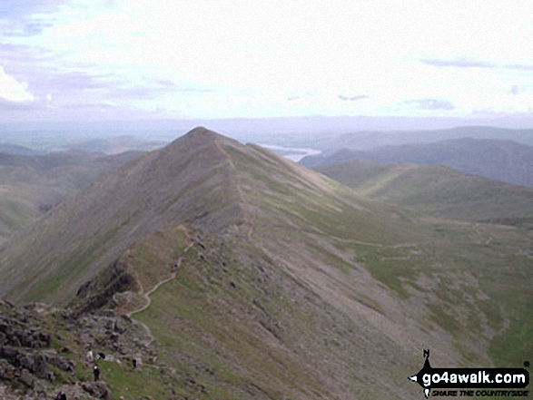 Walk c394 Helvellyn, Catstye Cam and Sheffield Pike from Glenridding - Swirral Edge (Helvellyn) and Catstye Cam