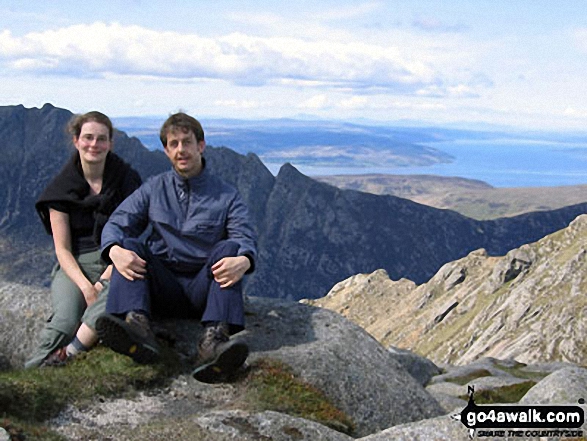 Sanya and I on Goatfell (Goat Fell), Isle of Arran 