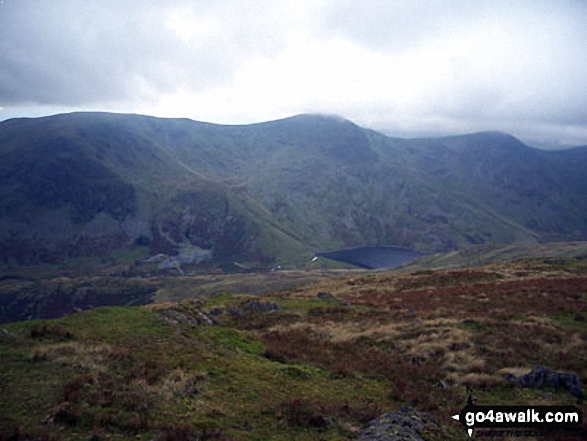 Froswick and Thronthwaite Crag beyond Kentmere Reservoir from Kentmere Pike