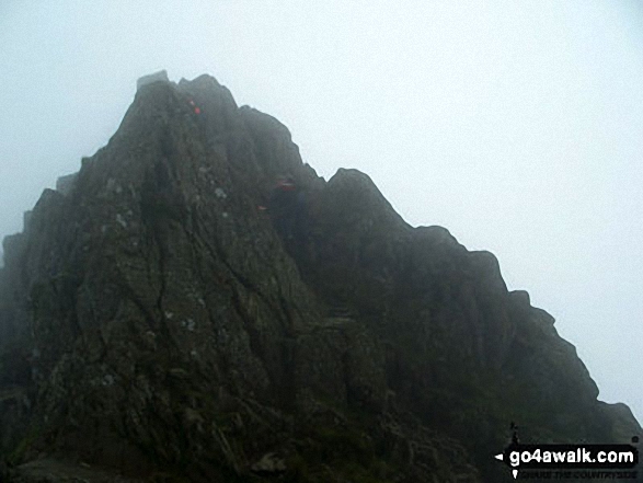 On Striding Edge in mist 