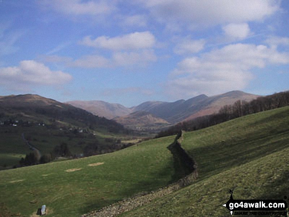 Walk c153 Thornthwaite Crag from Troutbeck - North from Garburn Pass