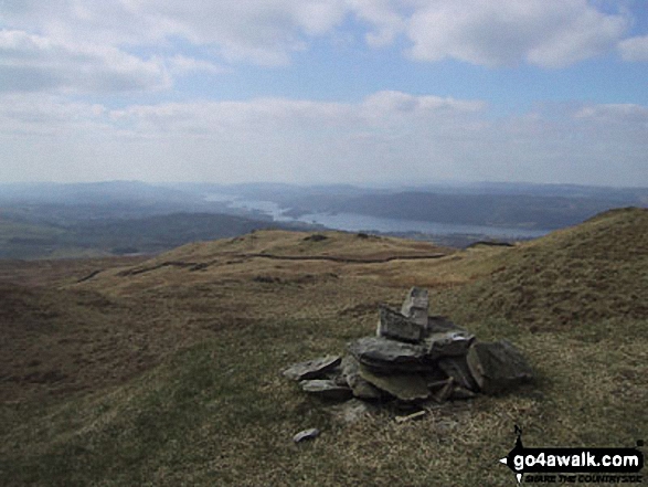 Walk c449 Sour Howes and Sallows from Kentmere - Lake Windermere from Sour Howes