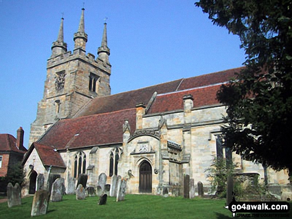 Walk k156 Smarts Hill from Penshurst - Penshurst Village Church