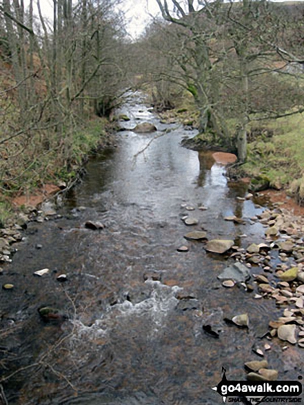 Walk n107 Wooler Common and Happy Valley (High Level Route) from Wooler - Harthope Burn near Careyburn Bridge