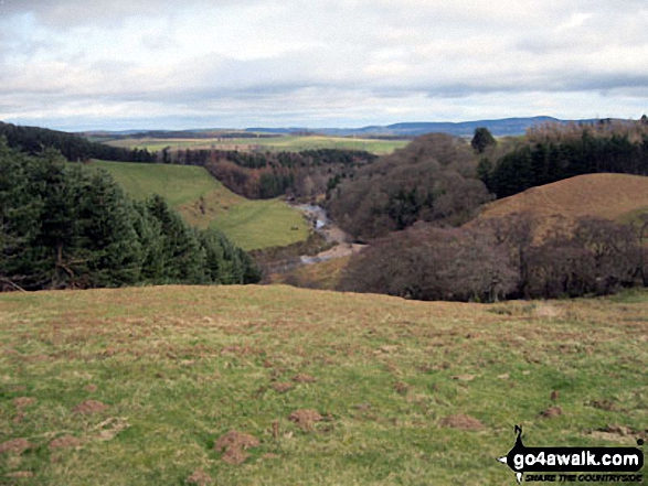 Walk n107 Wooler Common and Happy Valley (High Level Route) from Wooler - Happy Valley from The High Level Route above Colgate Water