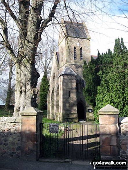 Walk n146 Wooler Common and Happy Valley (Low Level Route) from Wooler - St. Ninian's Catholic Church, Wooler