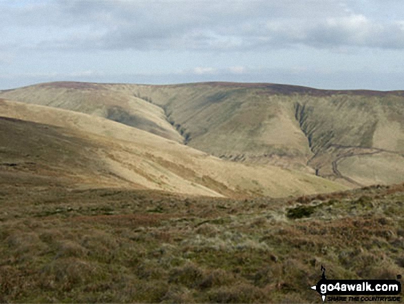 Walk bo114 Lightning Hill, Wether Law (Teviothead), Tudhope Hill and Dod Hill from Linhope Farm - Cauldcleuch Head (left) and Muckle Land Knowe (right) from Millstone Edge (Tudhope Hill)