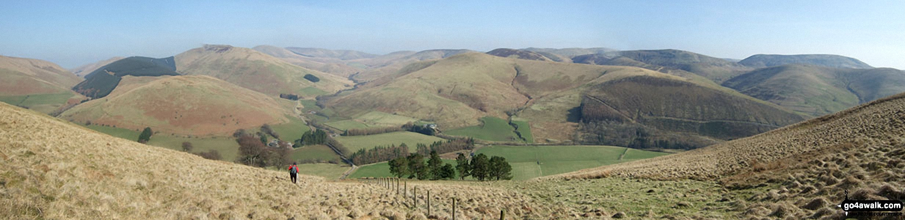 Walk bo109 Wisp Hill (Teviothead), Pikehaw Hill and Ellson Fell from the Mosspaul Hotel - Mosspaul Hotel, Dod Hill (Teviothead), Glenrief Rig, Ellson Fell, Crude Hill, Butter Hill, Blackhall Hill, Cockplay Hill and White Hill (Teviothead) from Upper Hill (Fiddleton Cottage)