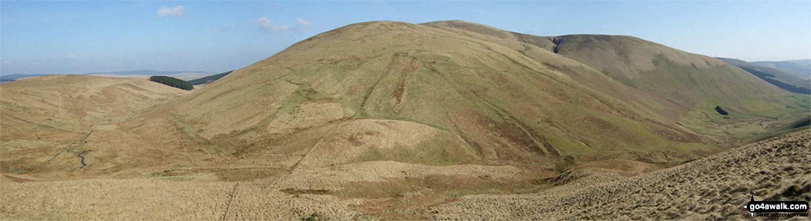 Walk bo121 Wisp Hill (Teviothead) and Pikehaw Hill from Mosspaul Hotel - Ewenshope Fell and Wisp Hill (Teviothead) from Pikethaw Hill