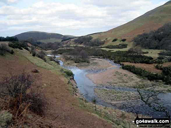 Walk n167 The Cheviot from Hethpool - College Burn in College Valley