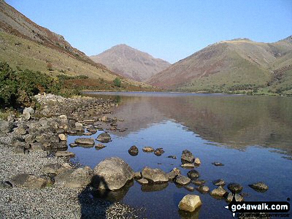 Walk c271 The Scafell Massif from Wasdale Head, Wast Water - Wast Water with Great Gable beyond