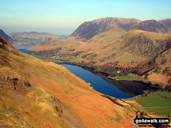 Crummock Water (far left) and Buttermere with Grasmoor beyond from Hay Stacks 